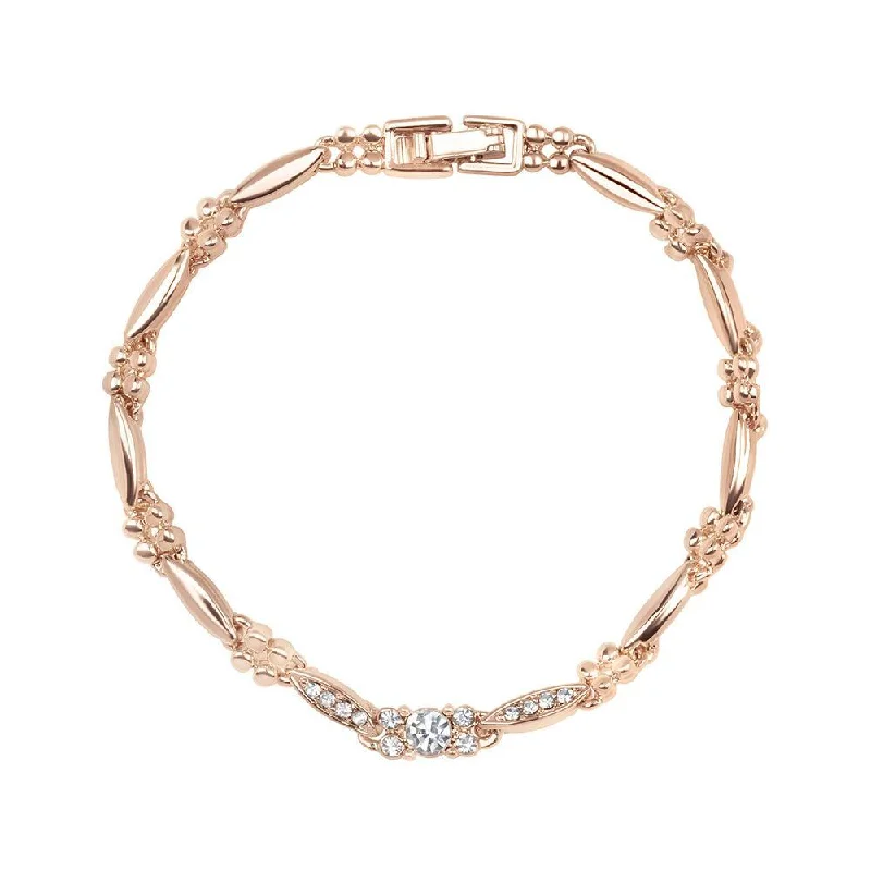 Premium Jewelry At Promotional Prices – Shine Today Mahi White Crystal Rose Gold Plated Beautiful Bracelet for Women (BR1100454ZWhi) Premium Jewelry At Promotional Prices – Shine Today Mahi White Crystal Rose Gold Plated Beautiful Bracelet for Women (BR1100454ZWhi)