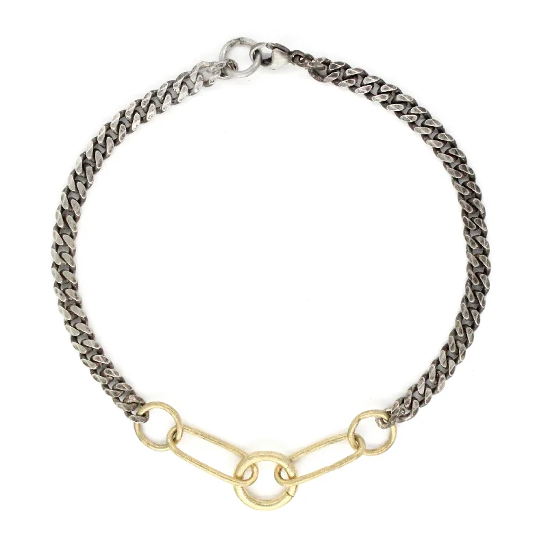 Huge Savings On Timeless Jewelry Collections Mixed Metal 5 Link Charm Bracelet - 14ky + Oxidized Silver Huge Savings On Timeless Jewelry Collections Mixed Metal 5 Link Charm Bracelet - 14ky + Oxidized Silver