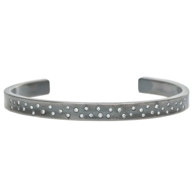 Buy More, Save More On Stunning Jewelry Designs Narrow Scattered Diamond Cuff - Oxidized Silver + VS Diamonds Buy More, Save More On Stunning Jewelry Designs Narrow Scattered Diamond Cuff - Oxidized Silver + VS Diamonds