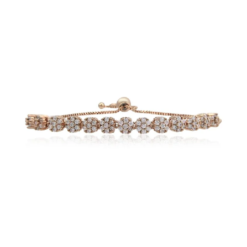 Shop Handcrafted Jewelry At Special Promotional Rates 21 Nicole Jewellery Rose Plated Cubic Zirconia Adjustable Bracelet - BR334 Rose Shop Handcrafted Jewelry At Special Promotional Rates 21 Nicole Jewellery Rose Plated Cubic Zirconia Adjustable Bracelet - BR334 Rose