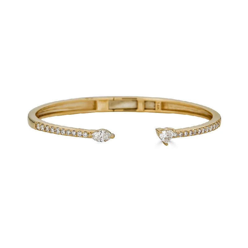 Exclusive Jewelry Sale – Grab Timeless Pieces Now Open Line Pave Diamond Bangle