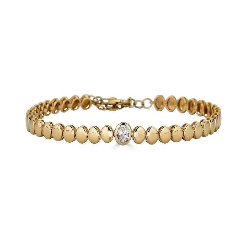 Dazzling Deals On Necklaces, Bracelets, And More Oval Gold Tile Bracelet