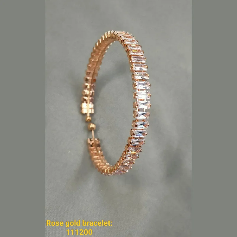 Personalized Engraved Jewelry For Meaningful Gifts Padmawati Bangles Rose Gold Plated AD Stone Bracelets Personalized Engraved Jewelry For Meaningful Gifts Padmawati Bangles Rose Gold Plated AD Stone Bracelets