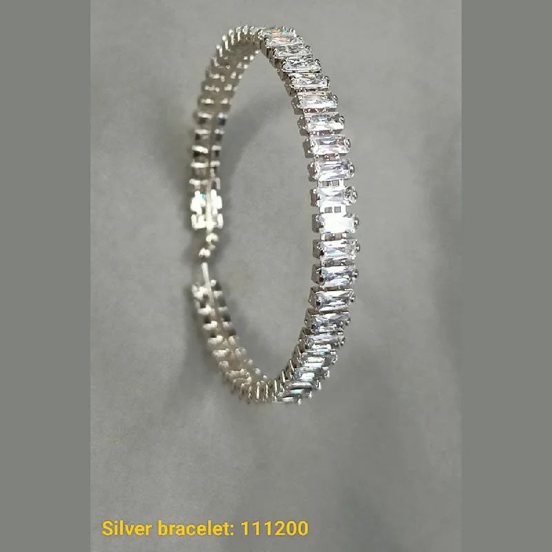 Modern Statement Jewelry For Bold Styling Padmawati Bangles Silver Plated AD Stone Bracelets Modern Statement Jewelry For Bold Styling Padmawati Bangles Silver Plated AD Stone Bracelets