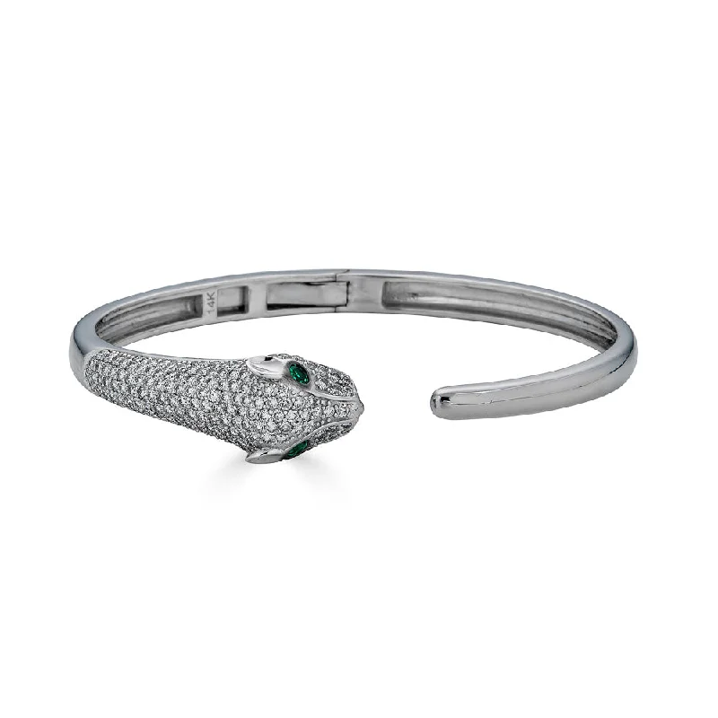 Flash Sale On Elegant Jewelry – Don't Miss Out Pave Diamond Jaguar Bangle