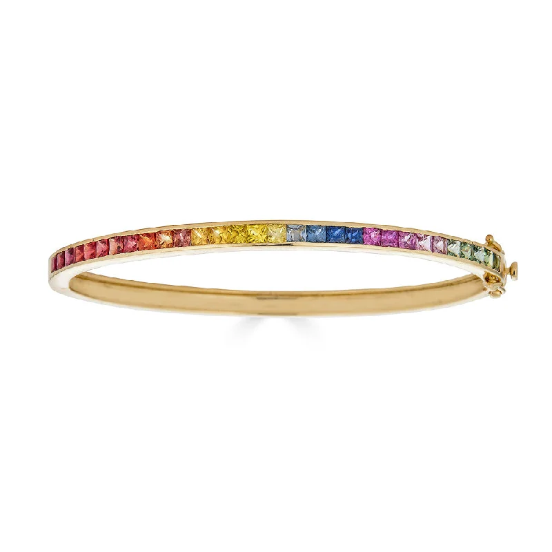 Shop Dazzling Jewelry At The Best Prices Rainbow Multi-Sapphire Bangle