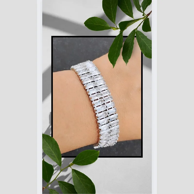 Dazzle In Elegance With Our Biggest Jewelry Sale Sanshray Silver Plated Crystal Stone Bracelet Dazzle In Elegance With Our Biggest Jewelry Sale Sanshray Silver Plated Crystal Stone Bracelet