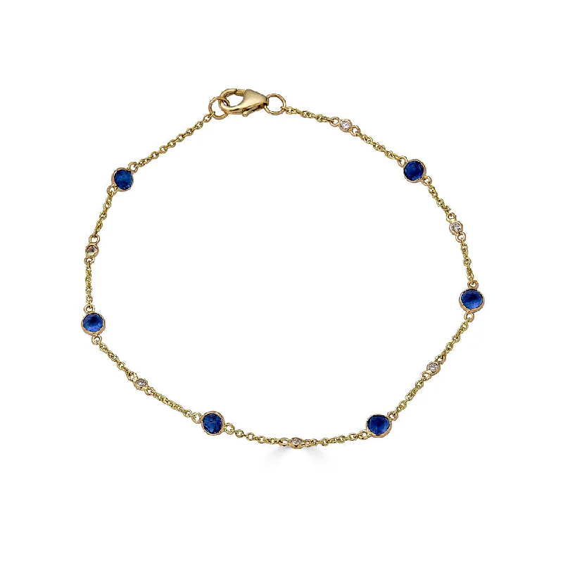 High-End Sparkle, Low-End Prices – Shop Now Sapphire & Diamond Link Bracelet
