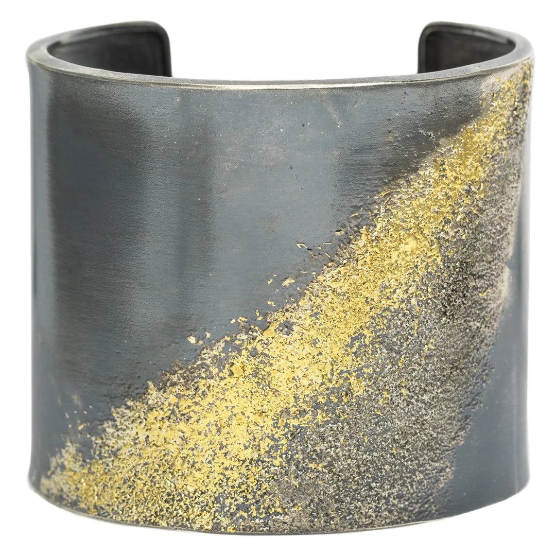 Holiday Jewelry Sale – Perfect Gifts At Great Prices Slice Statement Cuff - 22k Gold + Oxidized Silver Holiday Jewelry Sale – Perfect Gifts At Great Prices Slice Statement Cuff - 22k Gold + Oxidized Silver
