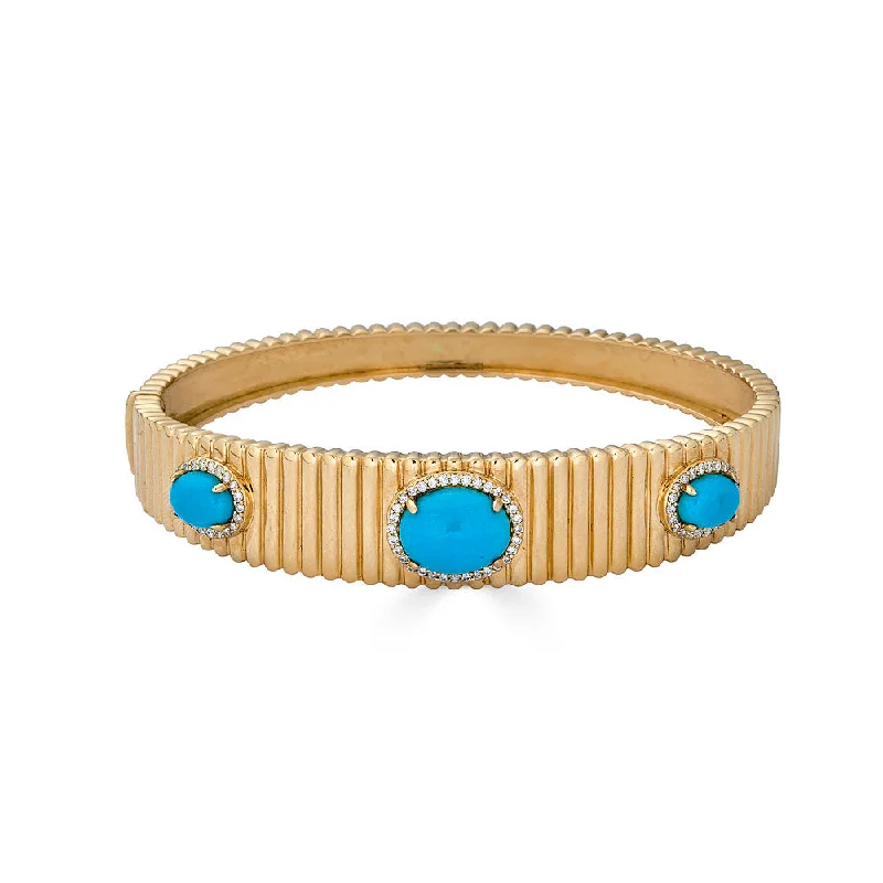 Unlock Unbeatable Jewelry Deals Before They’Re Gone Three Oval Turquoise Bangle
