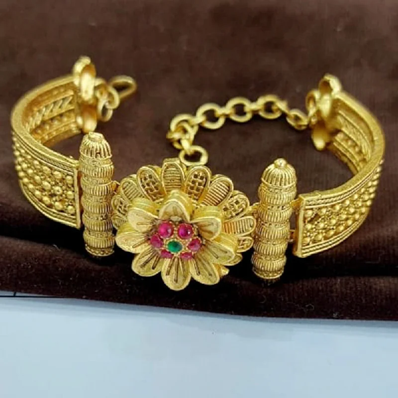 Discounted Jewelry For A Glamorous Look Tip Top Jew Ahmedabad Copper Micro Plated Rubby & Green Stone Bracelet Discounted Jewelry For A Glamorous Look Tip Top Jew Ahmedabad Copper Micro Plated Rubby & Green Stone Bracelet