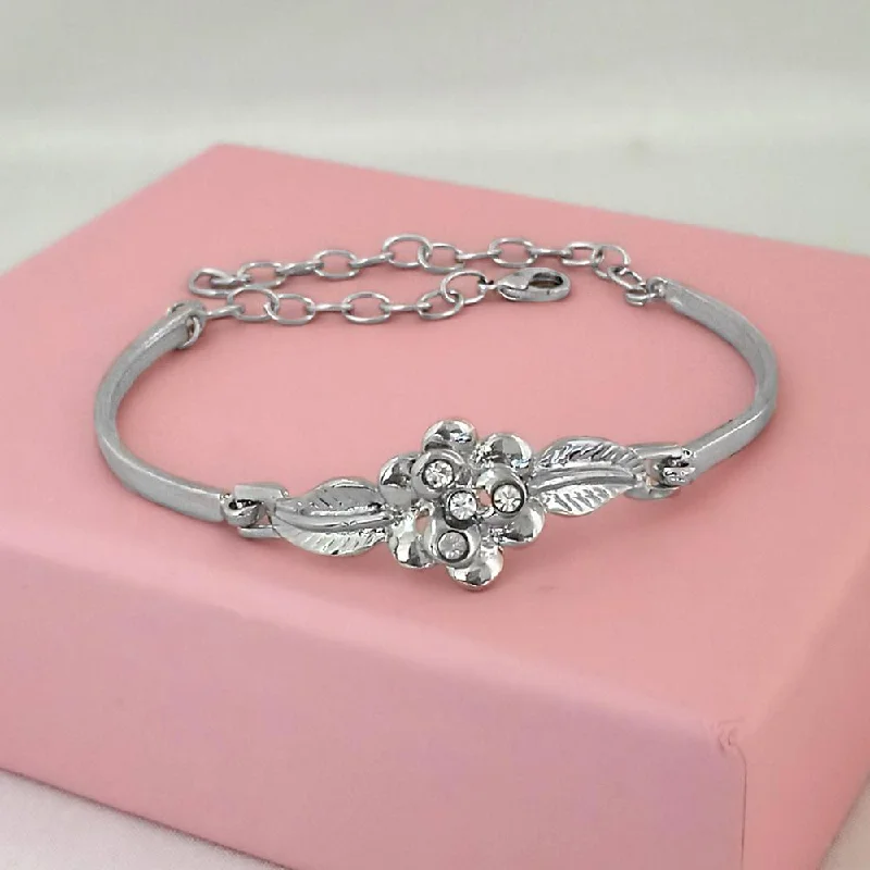 Final Call – Shop Exquisite Jewelry Before It's Gone Urthn Silver Plated Floral Adjustable Bracelet - 1400560 Final Call – Shop Exquisite Jewelry Before It's Gone Urthn Silver Plated Floral Adjustable Bracelet - 1400560