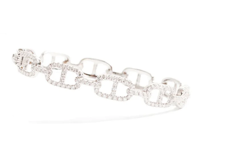 Limited-Time Jewelry Sale – Don't Miss These Deals White Diamond Oval Bangle