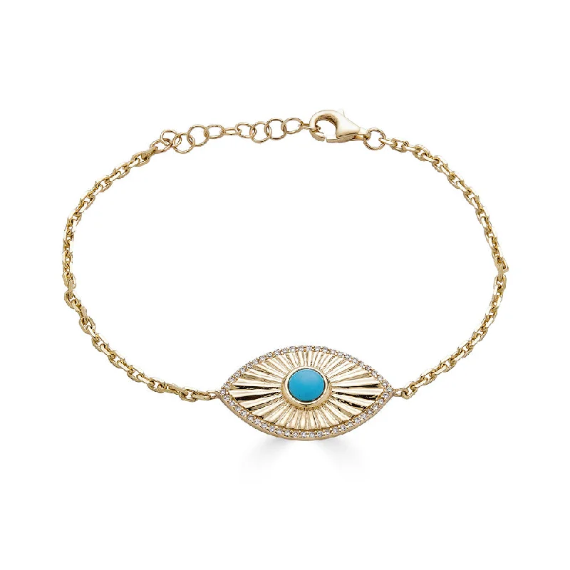 Personalized Engraved Jewelry For Meaningful Gifts Wide Evil Eye Bracelet