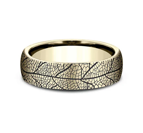 Elegant Jewelry At Unbeatable Prices – Shop Today Gold Leaf Patterned Men's Band