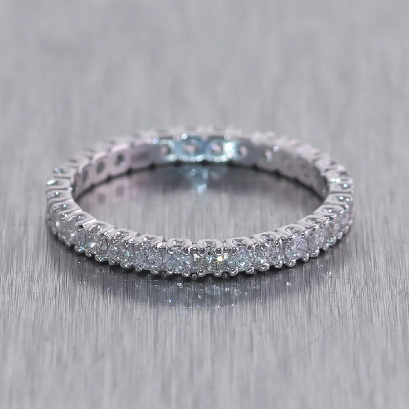 Shop High-Quality Jewelry At Jaw-Dropping Discounts 14k White Gold 0.75ctw Round Cut Diamond Eternity Band Ring Shop High-Quality Jewelry At Jaw-Dropping Discounts 14k White Gold 0.75ctw Round Cut Diamond Eternity Band Ring
