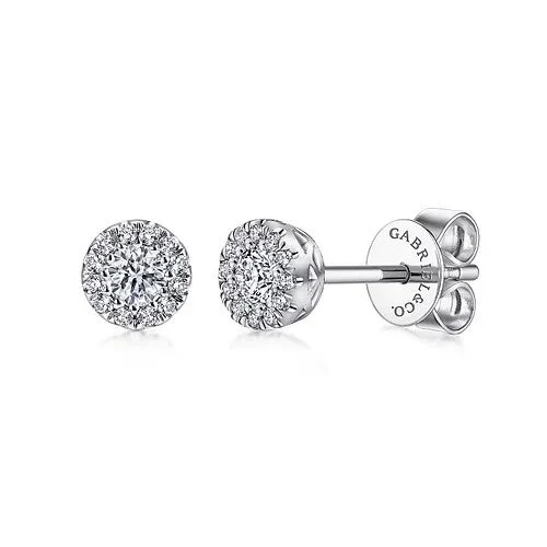 Affordable Glamour – Premium Jewelry For Less 14K White Gold Diamond Halo Stud Earrings Affordable Glamour – Premium Jewelry For Less 14K White Gold Diamond Halo Stud Earrings