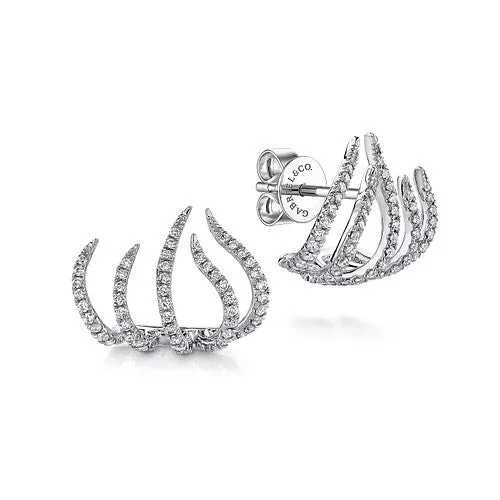 Last Chance To Shop High-End Jewelry At Markdown Prices 14K White Gold Diamond Tendril Stud Earrings Last Chance To Shop High-End Jewelry At Markdown Prices 14K White Gold Diamond Tendril Stud Earrings