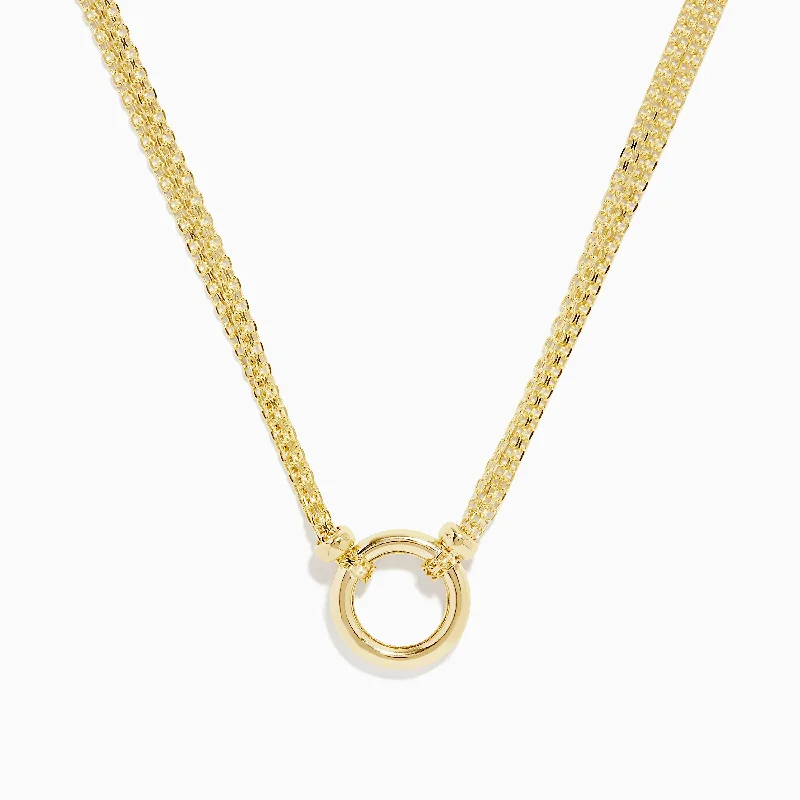 Shop Elegant Jewelry At Unbeatable Prices 14K Yellow Gold 18" Circle Necklace