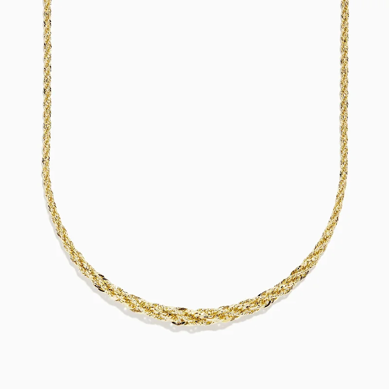 Seasonal Jewelry Sale – Upgrade Your Collection 14K Yellow Gold 18" Woven Chain