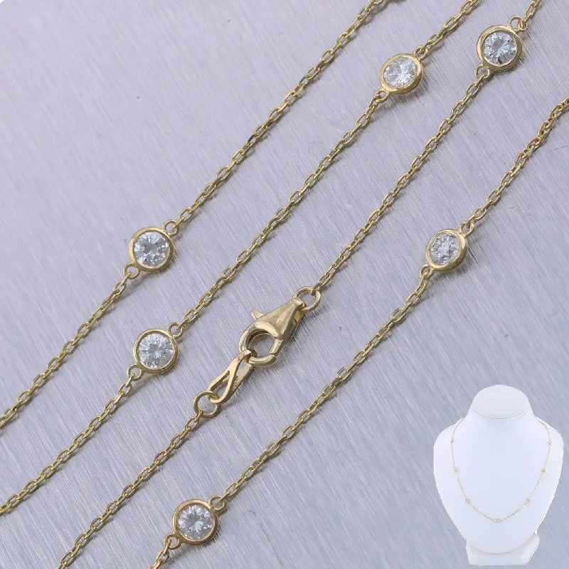 Luxury Jewelry Now At Special Promotional Rates 14k Yellow Gold 2.10ctw Diamond By The Yard 18" Necklace Luxury Jewelry Now At Special Promotional Rates 14k Yellow Gold 2.10ctw Diamond By The Yard 18" Necklace