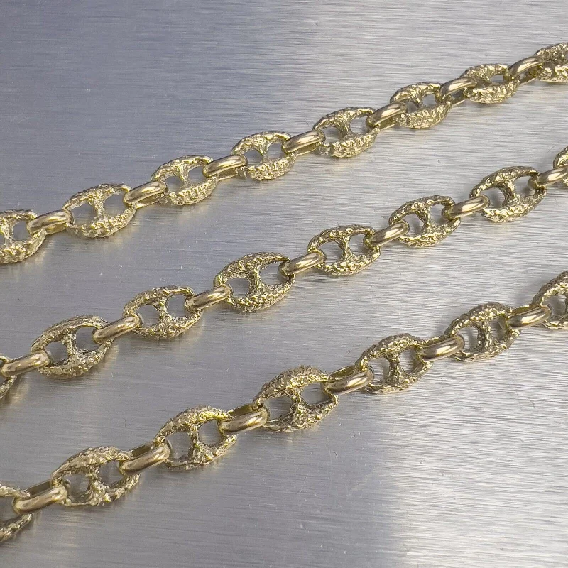 Limited-Stock Jewelry Clearance – Grab Your Favorites Now 14k Yellow Gold Fancy Mariner Nugget Texture Link 7mm Chain Necklace 32.5" 77.9g Limited-Stock Jewelry Clearance – Grab Your Favorites Now 14k Yellow Gold Fancy Mariner Nugget Texture Link 7mm Chain Necklace 32.5" 77.9g