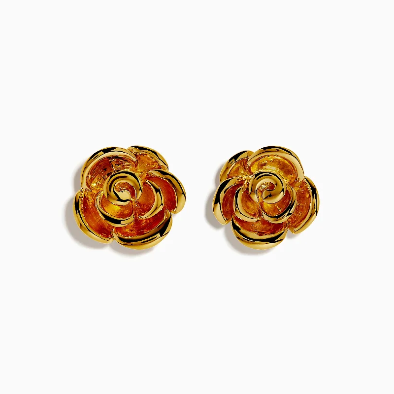 Huge Markdowns On Premium Jewelry Styles 14K Yellow Gold Flower Earrings