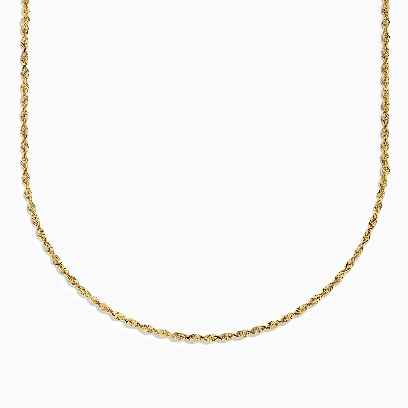 Elevate Your Jewelry Collection With Limited-Time Savings 14K Yellow Gold Rope 18" Chain Elevate Your Jewelry Collection With Limited-Time Savings 14K Yellow Gold Rope 18" Chain