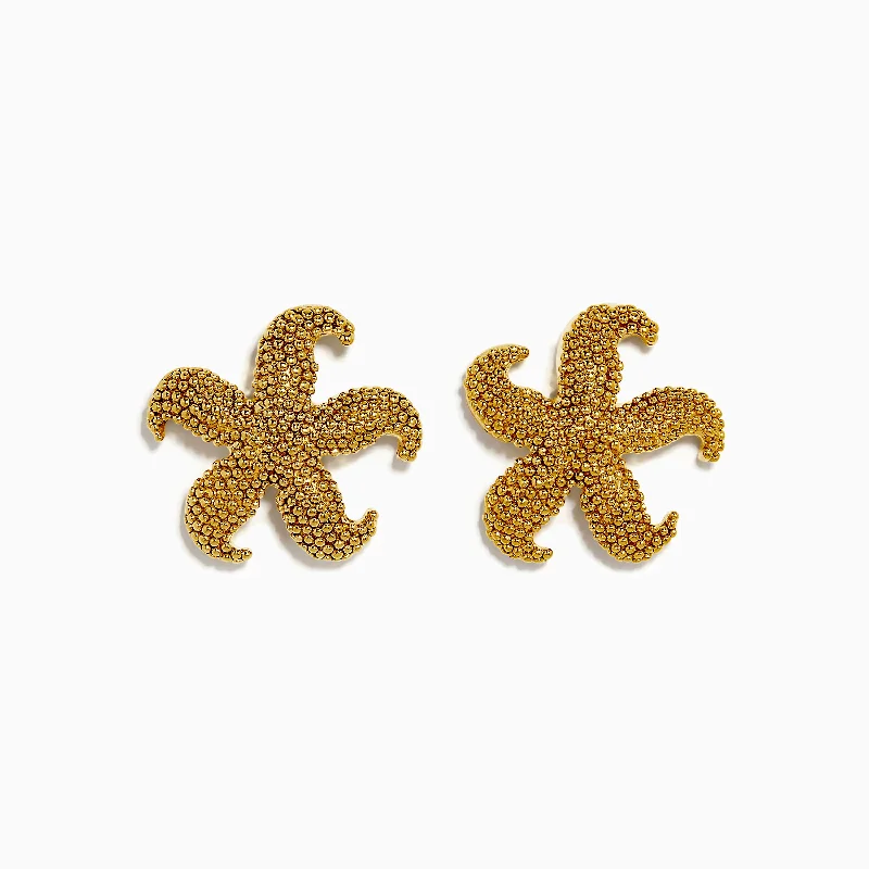 Gorgeous Jewelry, Limited-Time Savings 14K Yellow Gold Starfish Stud Earrings