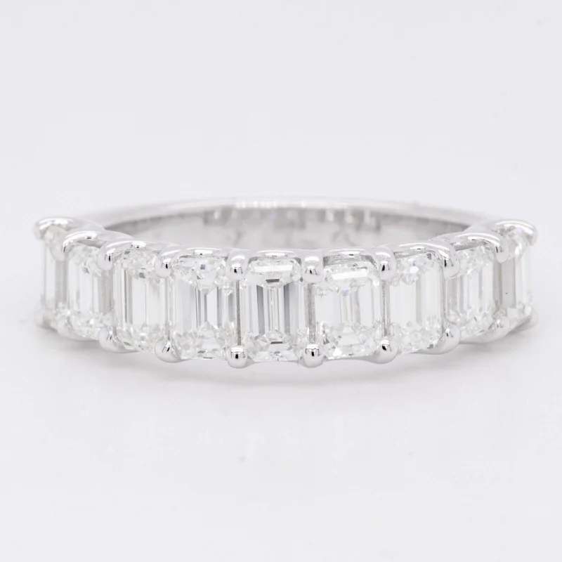 Everyday Jewelry Essentials Now On Sale 18k White Gold Emerald Cut Diamond 9 Stone Wedding Band 2.05ctw Ring Size 6 Everyday Jewelry Essentials Now On Sale 18k White Gold Emerald Cut Diamond 9 Stone Wedding Band 2.05ctw Ring Size 6