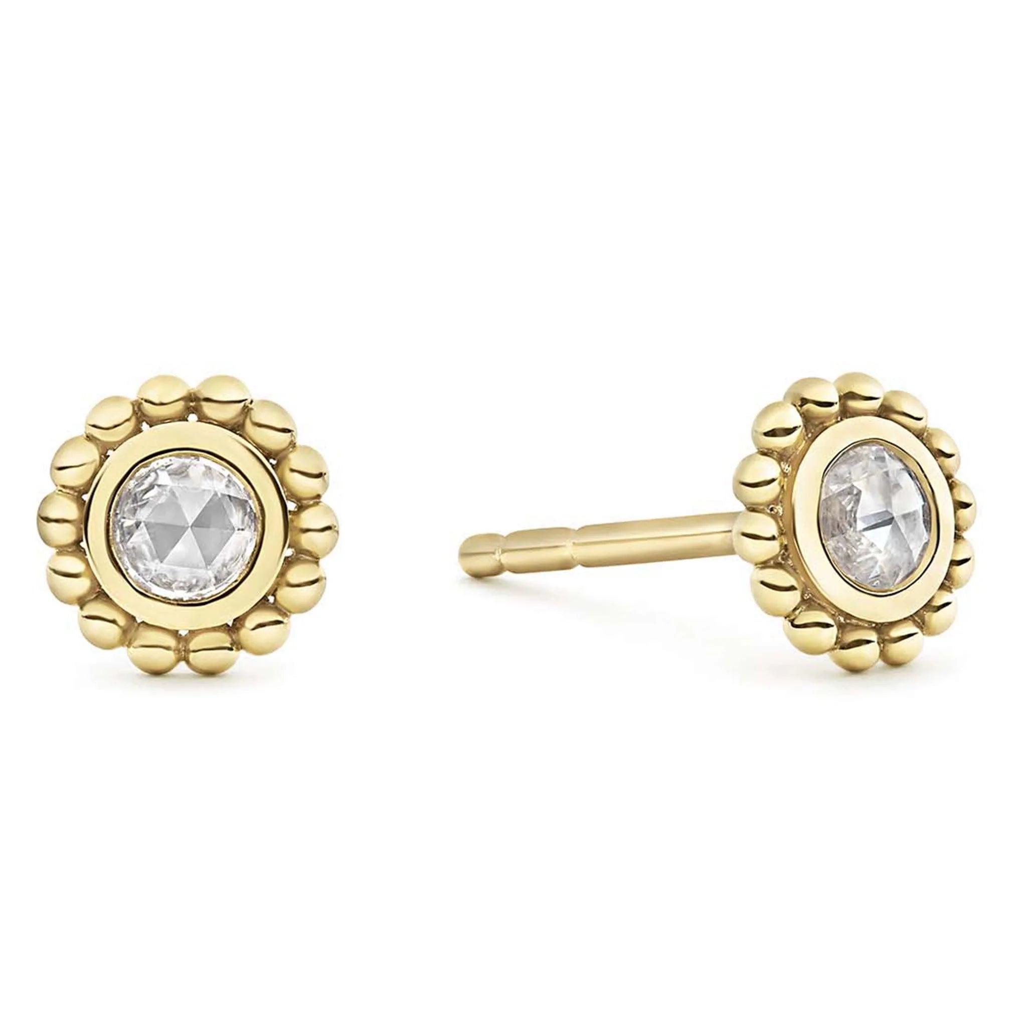 Stunning Jewelry Pieces At The Lowest Prices Ever 18Y COVET DIA 3MM ROSE CUT STUD EARRINGS