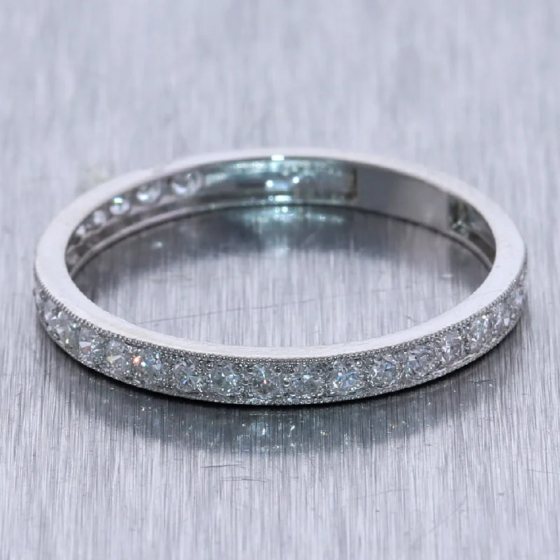 Sparkle On A Budget – Fine Jewelry For Less 1920's Antique Art Deco Platinum 0.50ctw Diamond Wedding Band Ring Sparkle On A Budget – Fine Jewelry For Less 1920's Antique Art Deco Platinum 0.50ctw Diamond Wedding Band Ring
