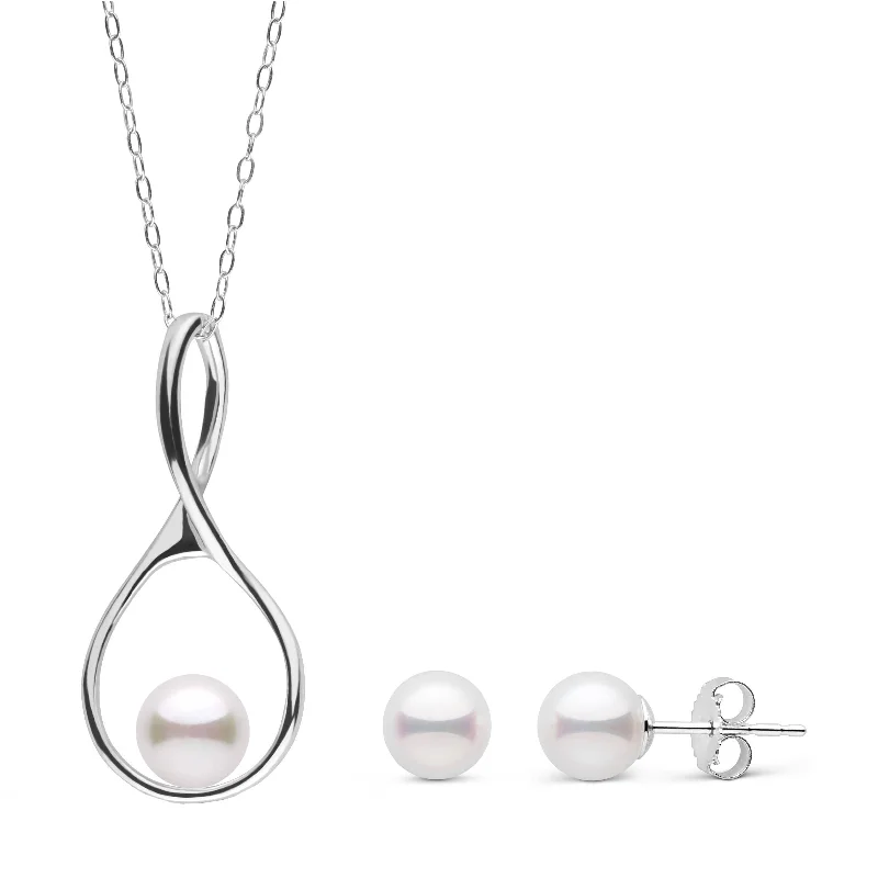 Elegant Jewelry, Affordable Luxury – Shop Now 6.5-7.0 mm Akoya Pearl Wishbone Collection Pendant and Stud Earrings Set Elegant Jewelry, Affordable Luxury – Shop Now 6.5-7.0 mm Akoya Pearl Wishbone Collection Pendant and Stud Earrings Set