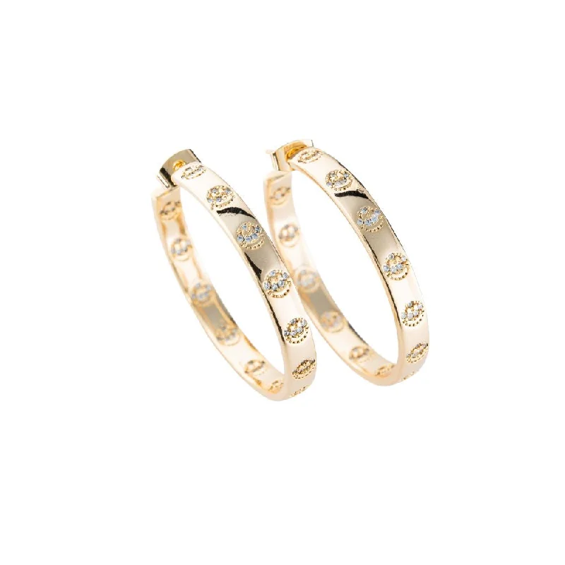 Luxury Meets Affordability – Jewelry Sale Now Live 316L Stainless Steel Atta Girl Crystal Smile Hoops Luxury Meets Affordability – Jewelry Sale Now Live 316L Stainless Steel Atta Girl Crystal Smile Hoops
