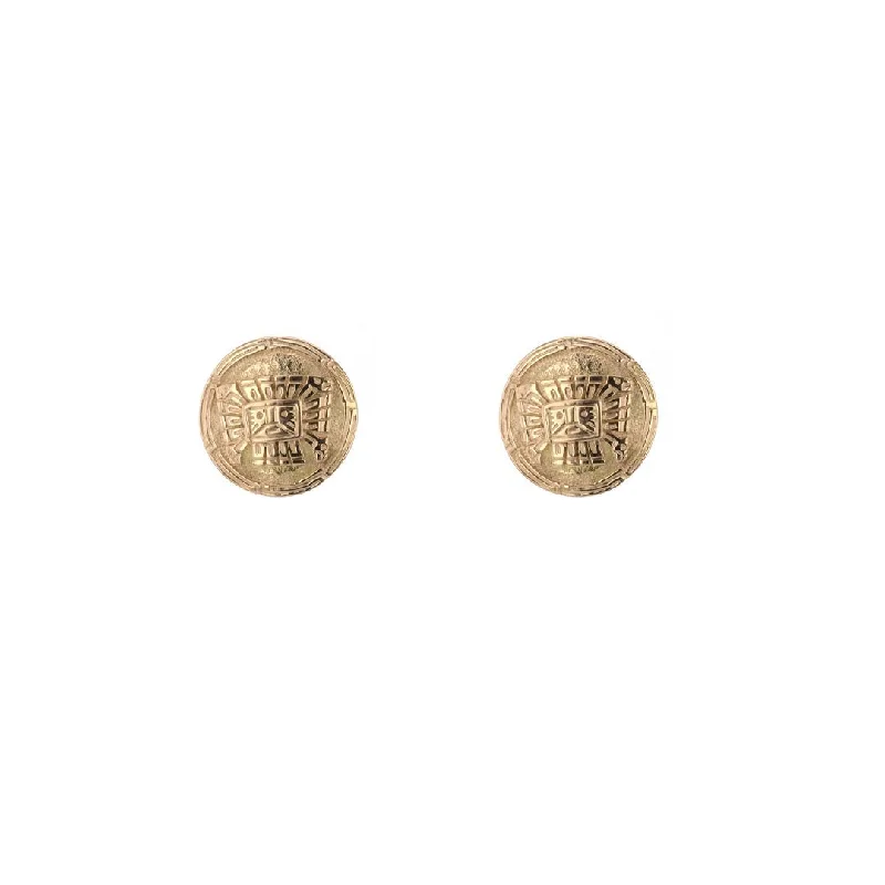 Exclusive Online Jewelry Sale – Don't Wait Aztec Disc Stud Earrings