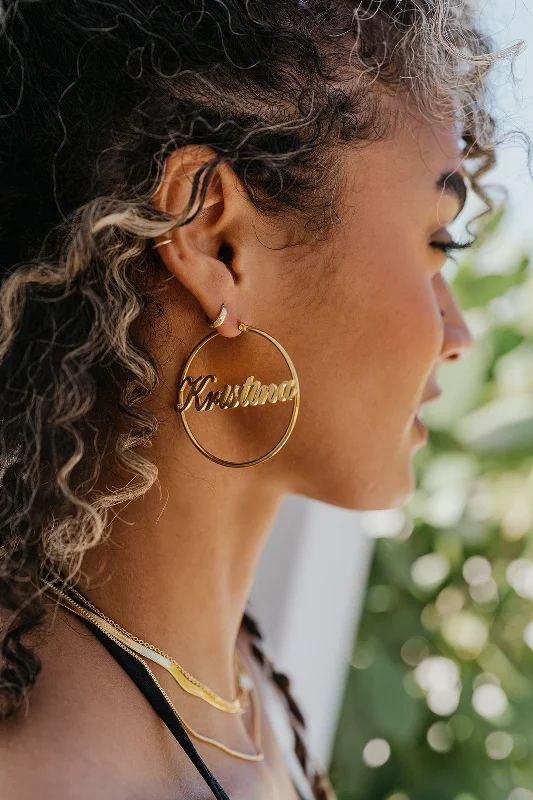 Limited-Time Jewelry Sale – Elegant Styles At Less Be Bougie Mini Personalized Name Hoops Limited-Time Jewelry Sale – Elegant Styles At Less Be Bougie Mini Personalized Name Hoops