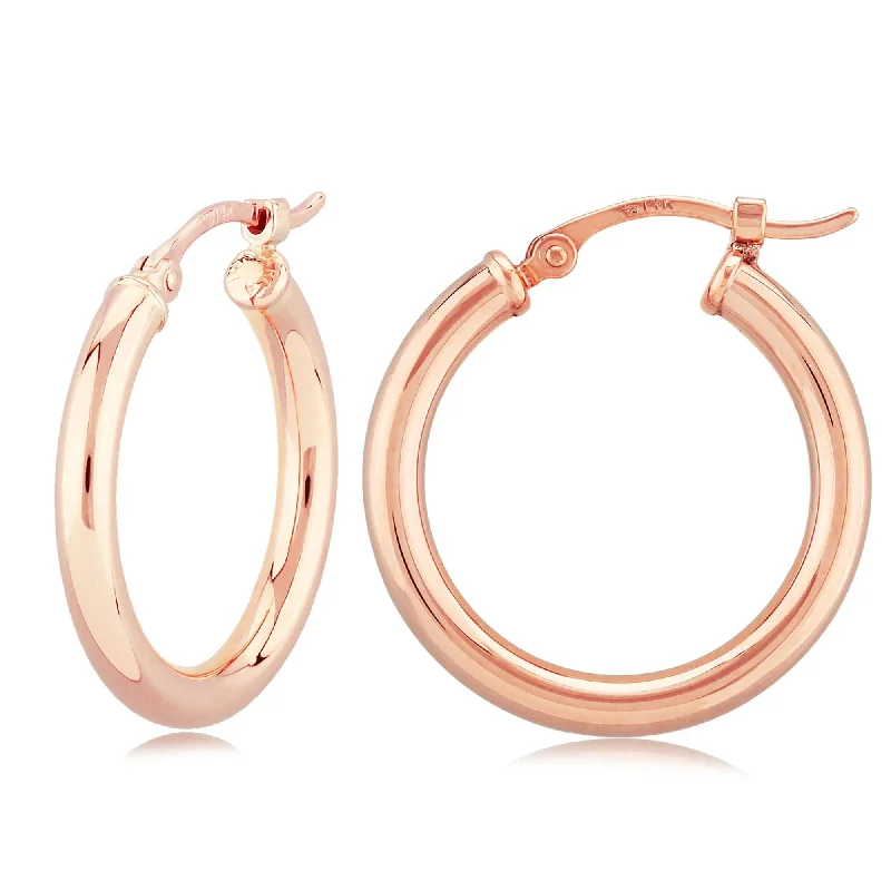 Limited-Time Offer On Elegant Jewelry Pieces Rose Gold Tube Hoops Carla | Nancy B. Limited-Time Offer On Elegant Jewelry Pieces Rose Gold Tube Hoops Carla | Nancy B.