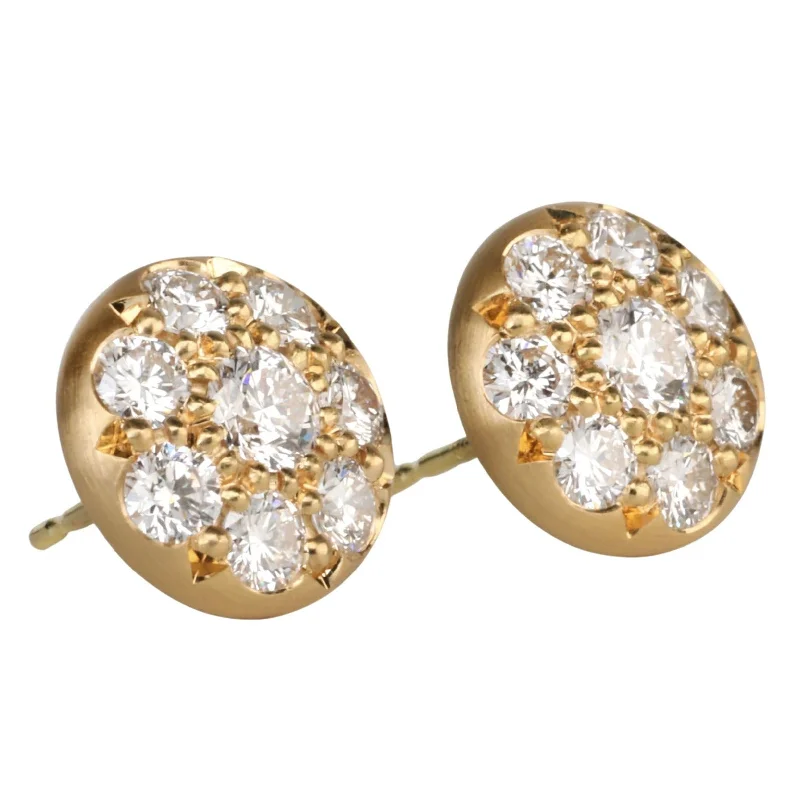Seasonal Jewelry Deals – Elevate Your Style Larger 20K Gold & Pave Diamond Lentil Stud Earrings Seasonal Jewelry Deals – Elevate Your Style Larger 20K Gold & Pave Diamond Lentil Stud Earrings