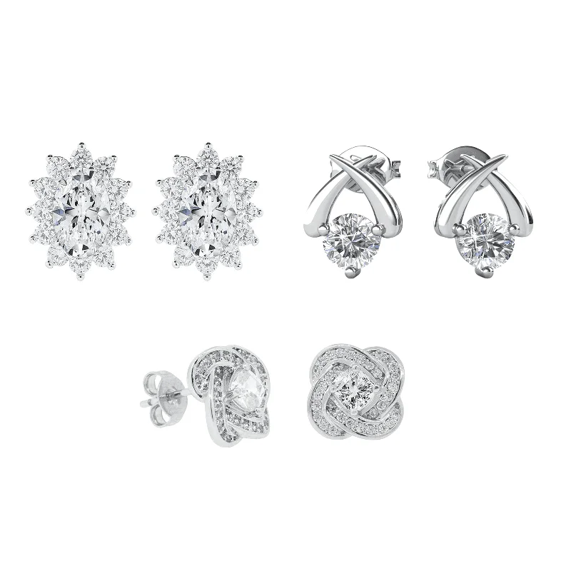 Premium Jewelry At Special Low Prices For A Limited Time Cate & Chloe Earrings Pack of 3 - Eloise, Stella, Sage 18k White Gold Plated Stud Earrings for Women Premium Jewelry At Special Low Prices For A Limited Time Cate & Chloe Earrings Pack of 3 - Eloise, Stella, Sage 18k White Gold Plated Stud Earrings for Women