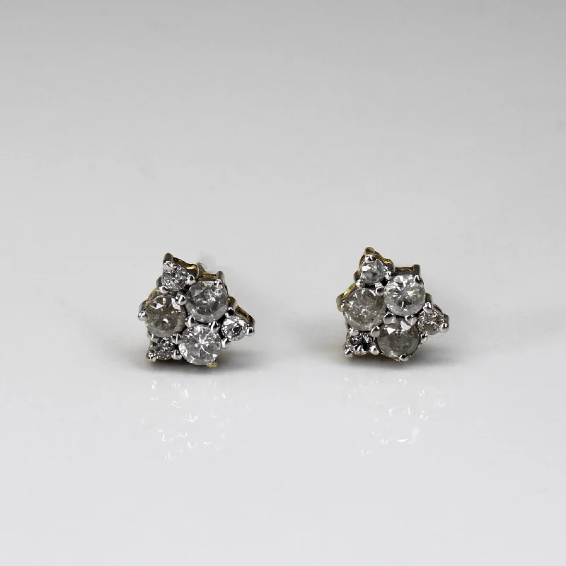 Best Jewelry Sale – Shop Exclusive Designs Now Cluster Set Diamond Stud Earrings | 0.72ctw |