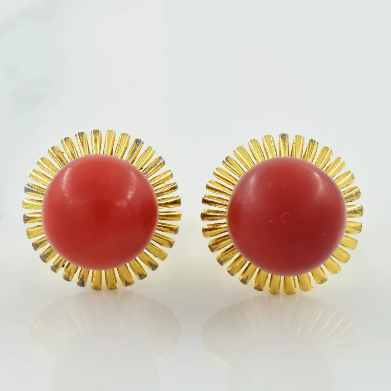 Huge Savings On Premium Jewelry Styles Coral Stud Earrings | 13.50ctw |