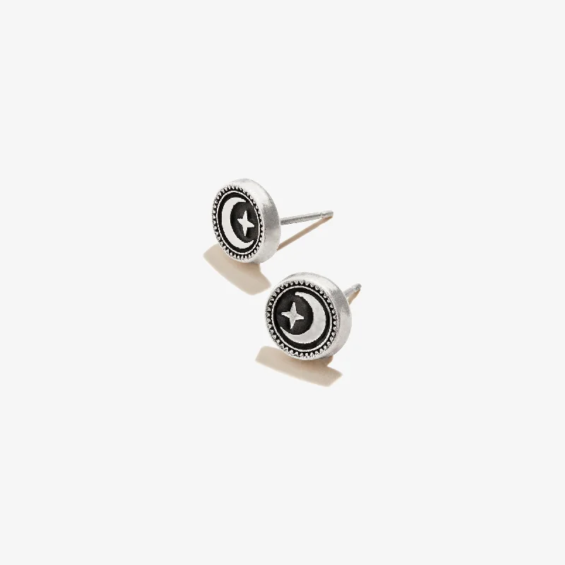 Shop Jewelry That Shines Without The High Price Crescent Moon Circle Stud Earrings