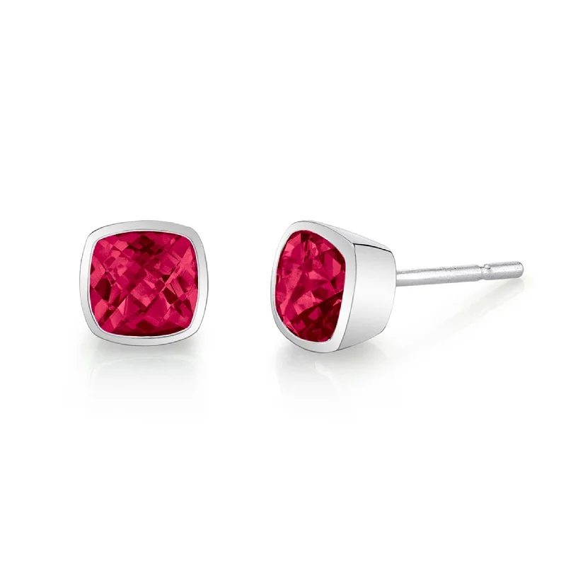 Timeless Jewelry Styles At Wallet-Friendly Prices Mini Rhodolite Garnet Bezel Studs