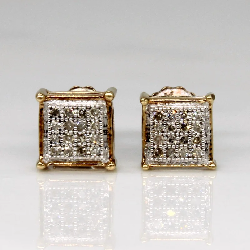 Shine Bright With Our Special Jewelry Promotions Diamond Square Stud Earrings | 0.08ctw | Shine Bright With Our Special Jewelry Promotions Diamond Square Stud Earrings | 0.08ctw |