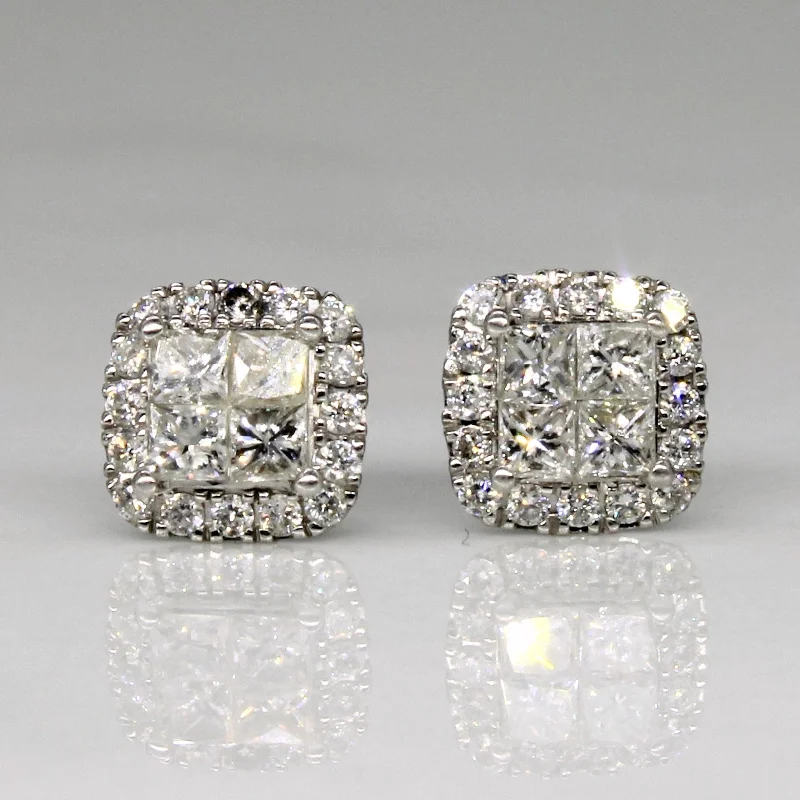 Timeless Elegance Now At Special Discounts Diamond Square Halo 10k Stud Earrings | 0.50ctw | Timeless Elegance Now At Special Discounts Diamond Square Halo 10k Stud Earrings | 0.50ctw |