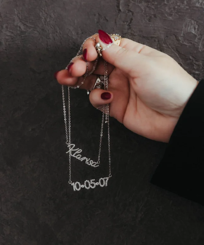 Affordable Luxury Jewelry For Every Occasion Duchess .925 Sterling Silver Moissanite Name Necklace Affordable Luxury Jewelry For Every Occasion Duchess .925 Sterling Silver Moissanite Name Necklace