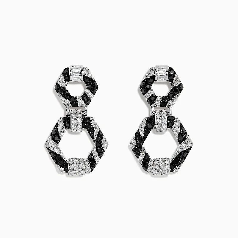 Discounted Luxury Jewelry – Shine Without The Splurge 14k White Gold Black and White Diamond Zebra Print Earrings Discounted Luxury Jewelry – Shine Without The Splurge 14k White Gold Black and White Diamond Zebra Print Earrings