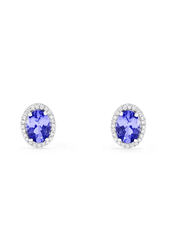 Don't Miss Our Biggest Jewelry Sale Of The Season 14K White Gold Tanzanite and Diamond Stud Earrings, 2.20 TCW Don't Miss Our Biggest Jewelry Sale Of The Season 14K White Gold Tanzanite and Diamond Stud Earrings, 2.20 TCW