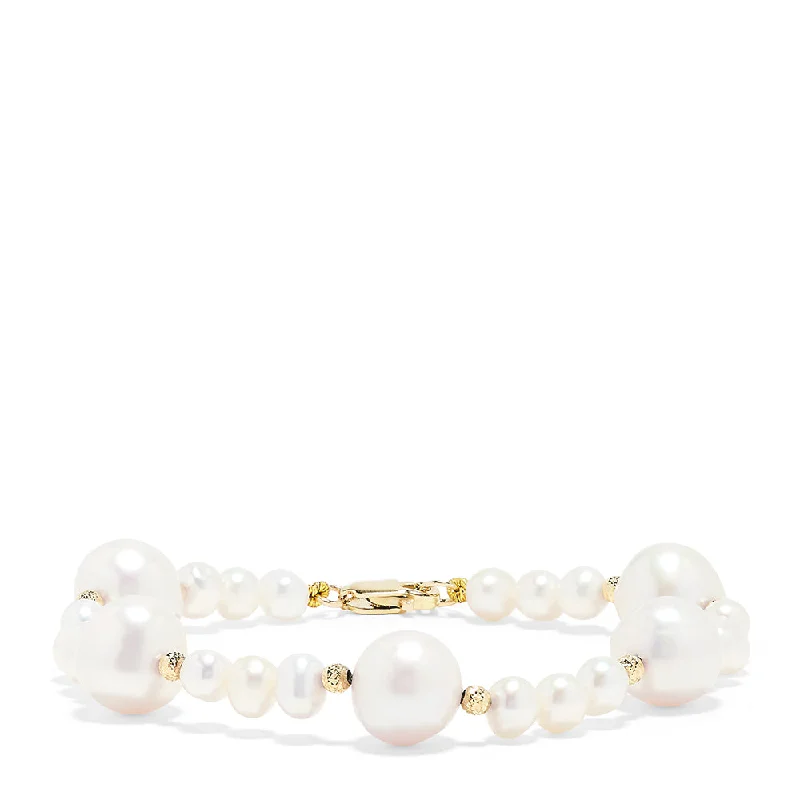 Elegant Jewelry, Exclusive Prices – Shop Now 14K Yellow Gold Cultured Freshwater Pearls Bracelet