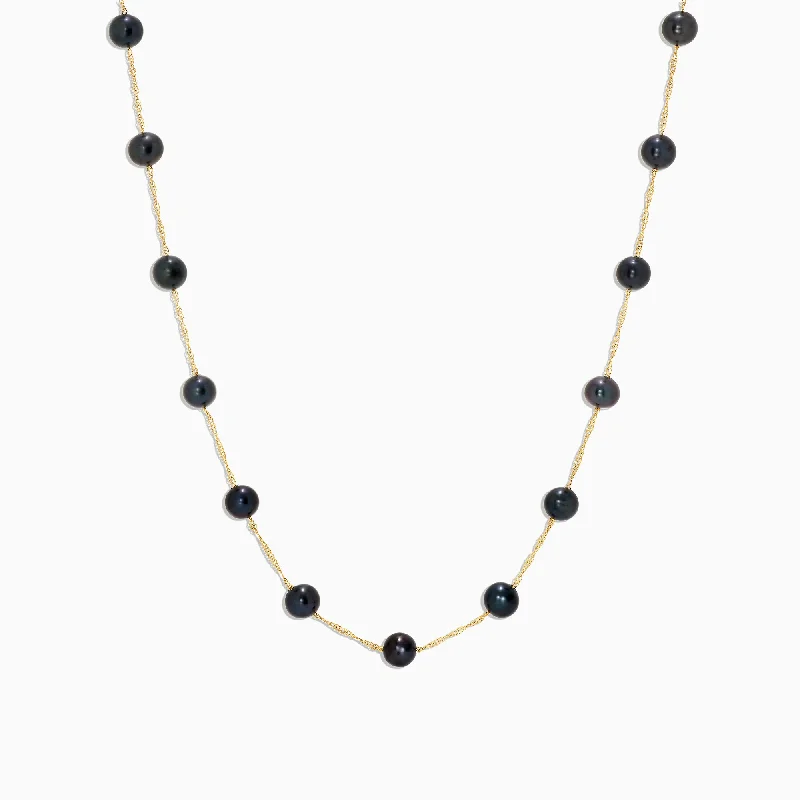 Discounted Jewelry For A Glamorous Look 14K Yellow Gold Cultured Pearl Station Necklace Discounted Jewelry For A Glamorous Look 14K Yellow Gold Cultured Pearl Station Necklace
